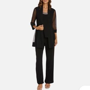 R&M Richard's Blue Beaded Two-Piece Suit NWT